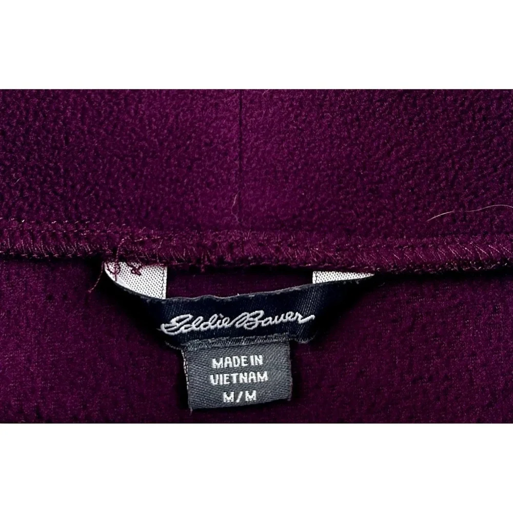Eddie Bauer Sweater Womens Med‎ Pullover Plum Eco Friendly Cozy Recycled Fleece